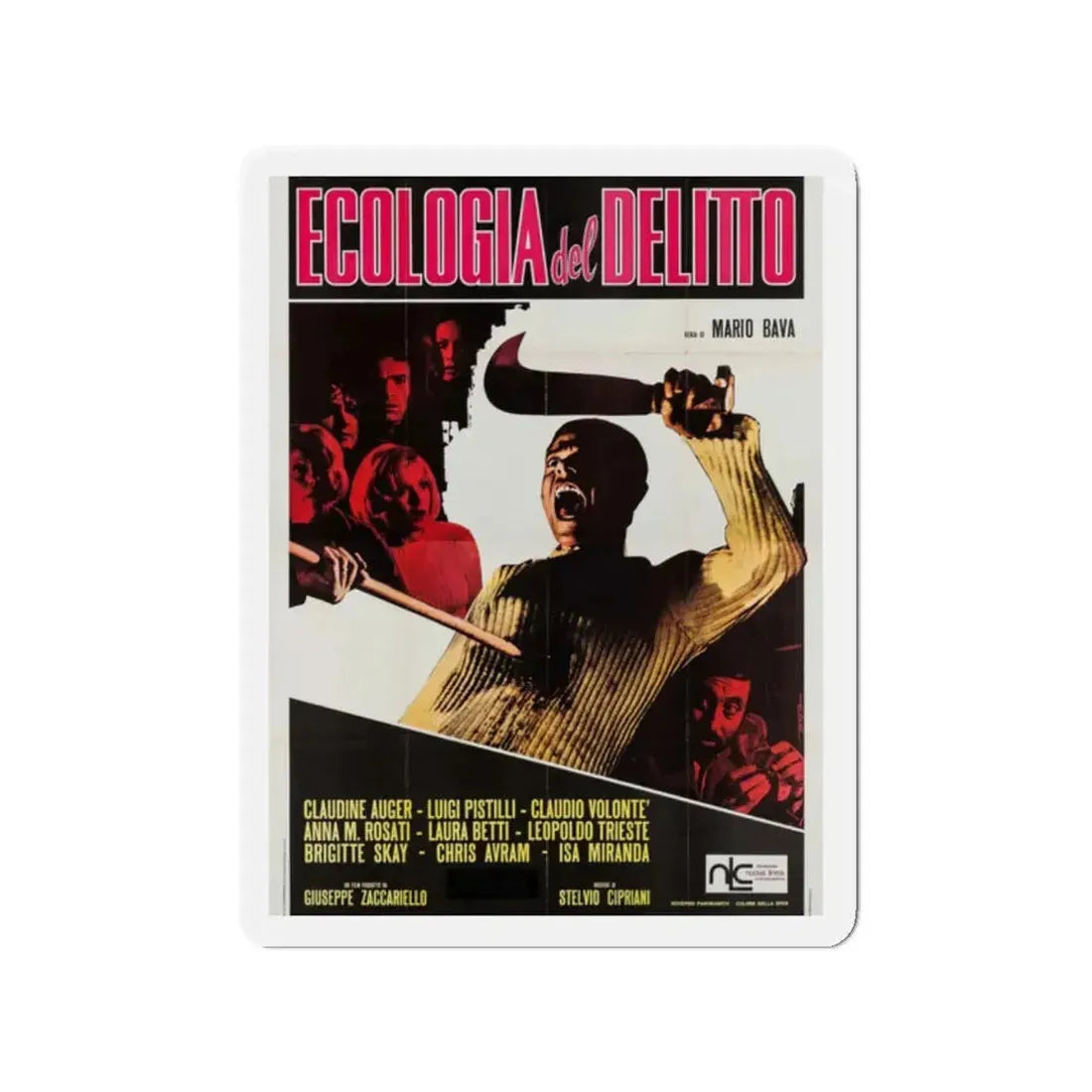 BAY OF BLOOD (ITALIAN) 4 1971 Movie Poster - Refrigerator Magnet 2 Inch - The Sticker Space