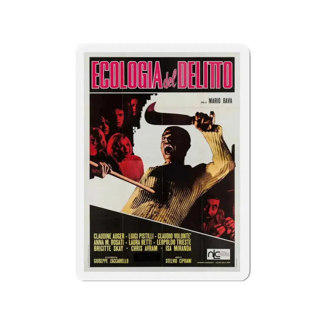 BAY OF BLOOD (ITALIAN) 4 1971 Movie Poster - Refrigerator Magnet 3 Inch - The Sticker Space