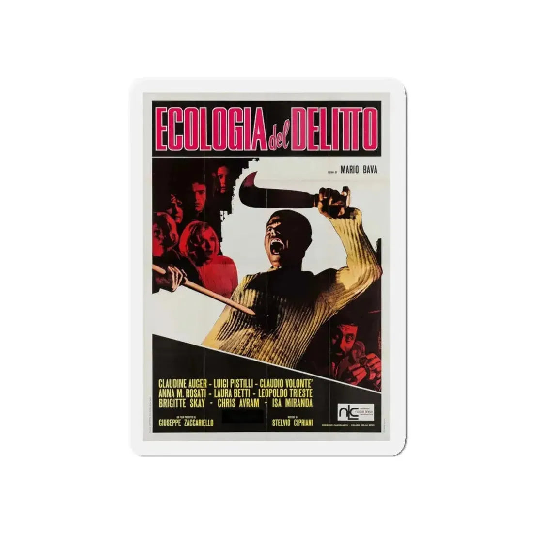 BAY OF BLOOD (ITALIAN) 4 1971 Movie Poster - Refrigerator Magnet 5 Inch - The Sticker Space