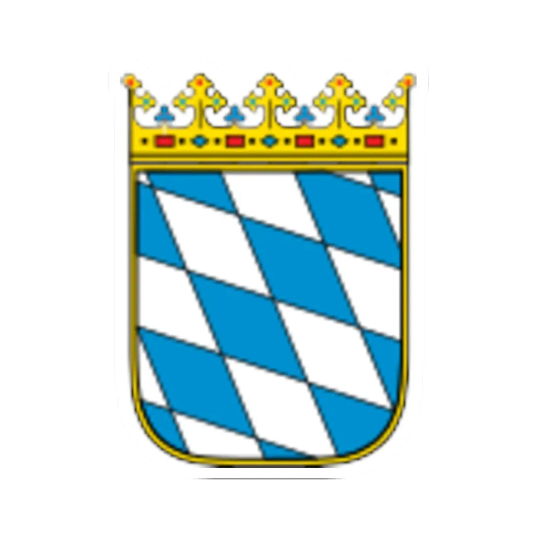 Bayern Wappen (Germany) (Coat of Arms) STICKER Vinyl Kiss-Cut Decal 2 Inch White - The Sticker Space