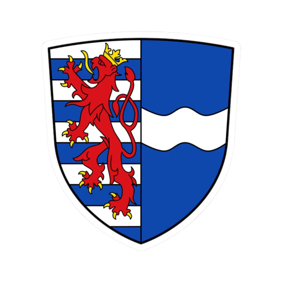 BE Amel COA (Belgium) (Coat of Arms) STICKER Vinyl Kiss-Cut Decal 2 Inch White - The Sticker Space