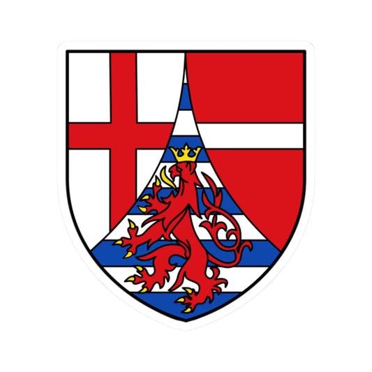 BE Buellingen COA (Belgium) (Coat of Arms) STICKER Vinyl Kiss-Cut Decal 2 Inch White - The Sticker Space