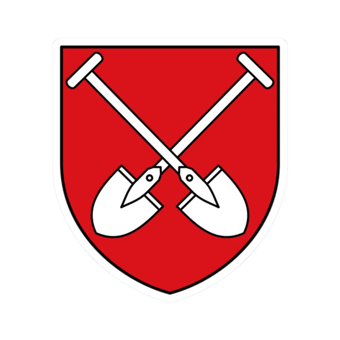 BE Buetgenbach COA (Belgium) (Coat of Arms) STICKER Vinyl Kiss-Cut Decal 2 Inch White - The Sticker Space