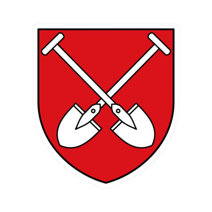 BE Buetgenbach COA (Belgium) (Coat of Arms) STICKER Vinyl Kiss-Cut Decal 2 Inch White - The Sticker Space