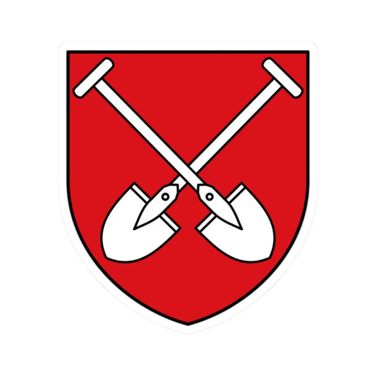 BE Buetgenbach COA (Belgium) (Coat of Arms) STICKER Vinyl Kiss-Cut Decal 2 Inch White - The Sticker Space