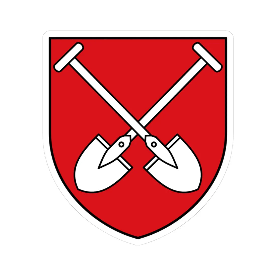 BE Buetgenbach COA (Belgium) (Coat of Arms) STICKER Vinyl Kiss-Cut Decal 3 Inch White - The Sticker Space