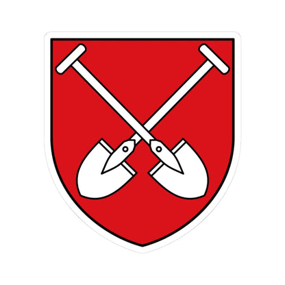 BE Buetgenbach COA (Belgium) (Coat of Arms) STICKER Vinyl Kiss-Cut Decal 3 Inch White - The Sticker Space