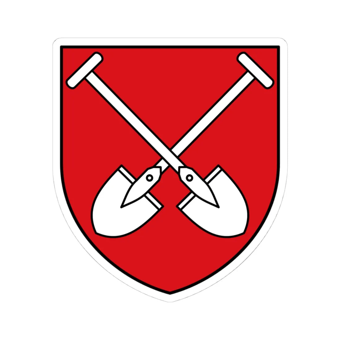 BE Buetgenbach COA (Belgium) (Coat of Arms) STICKER Vinyl Kiss-Cut Decal 4 Inch White - The Sticker Space