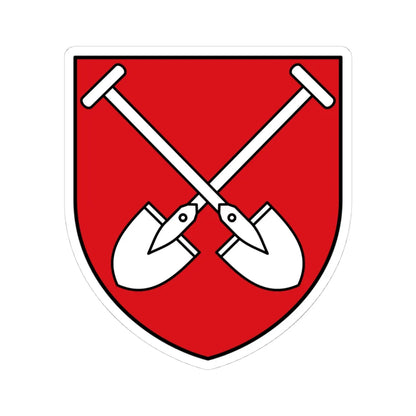 BE Buetgenbach COA (Belgium) (Coat of Arms) STICKER Vinyl Kiss-Cut Decal 4 Inch White - The Sticker Space