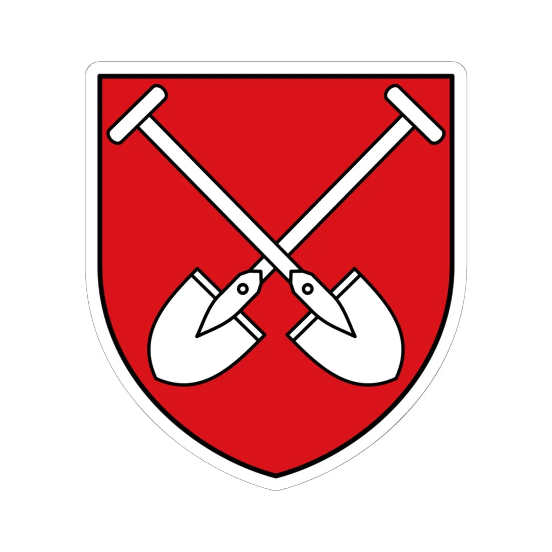 BE Buetgenbach COA (Belgium) (Coat of Arms) STICKER Vinyl Kiss-Cut Decal 6 Inch White - The Sticker Space