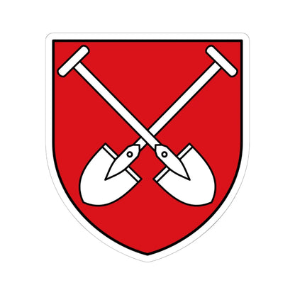 BE Buetgenbach COA (Belgium) (Coat of Arms) STICKER Vinyl Kiss-Cut Decal 6 Inch White - The Sticker Space