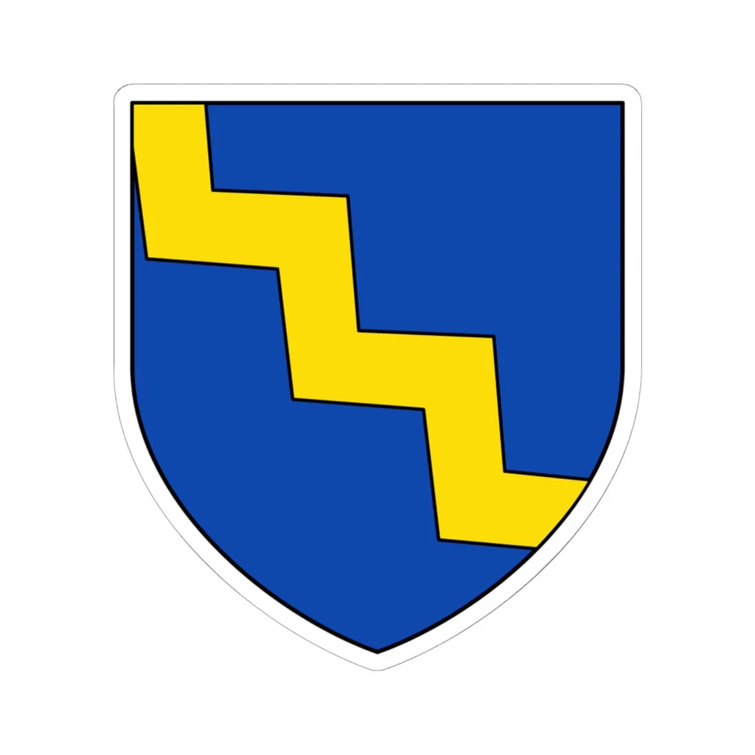 BE Burg-Reuland COA (Belgium) (Coat of Arms) STICKER Vinyl Kiss-Cut Decal 6 Inch White - The Sticker Space