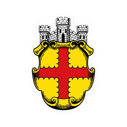 BE Eupen COA (Belgium) (Coat of Arms) STICKER Vinyl Kiss-Cut Decal 2 Inch White - The Sticker Space