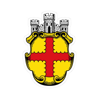 BE Eupen COA (Belgium) (Coat of Arms) STICKER Vinyl Kiss-Cut Decal 3 Inch White - The Sticker Space