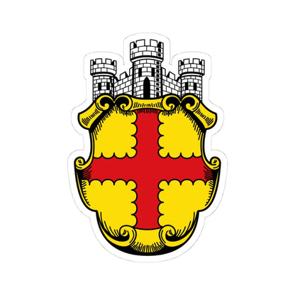 BE Eupen COA (Belgium) (Coat of Arms) STICKER Vinyl Kiss-Cut Decal 4 Inch White - The Sticker Space