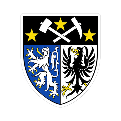 BE Kelmis COA (Belgium) (Coat of Arms) STICKER Vinyl Kiss-Cut Decal 4 Inch White - The Sticker Space