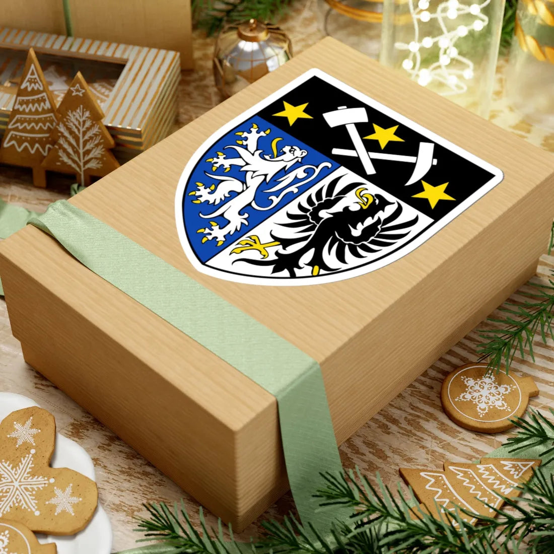 BE Kelmis COA (Belgium) (Coat of Arms) STICKER Vinyl Kiss-Cut Decal - The Sticker Space