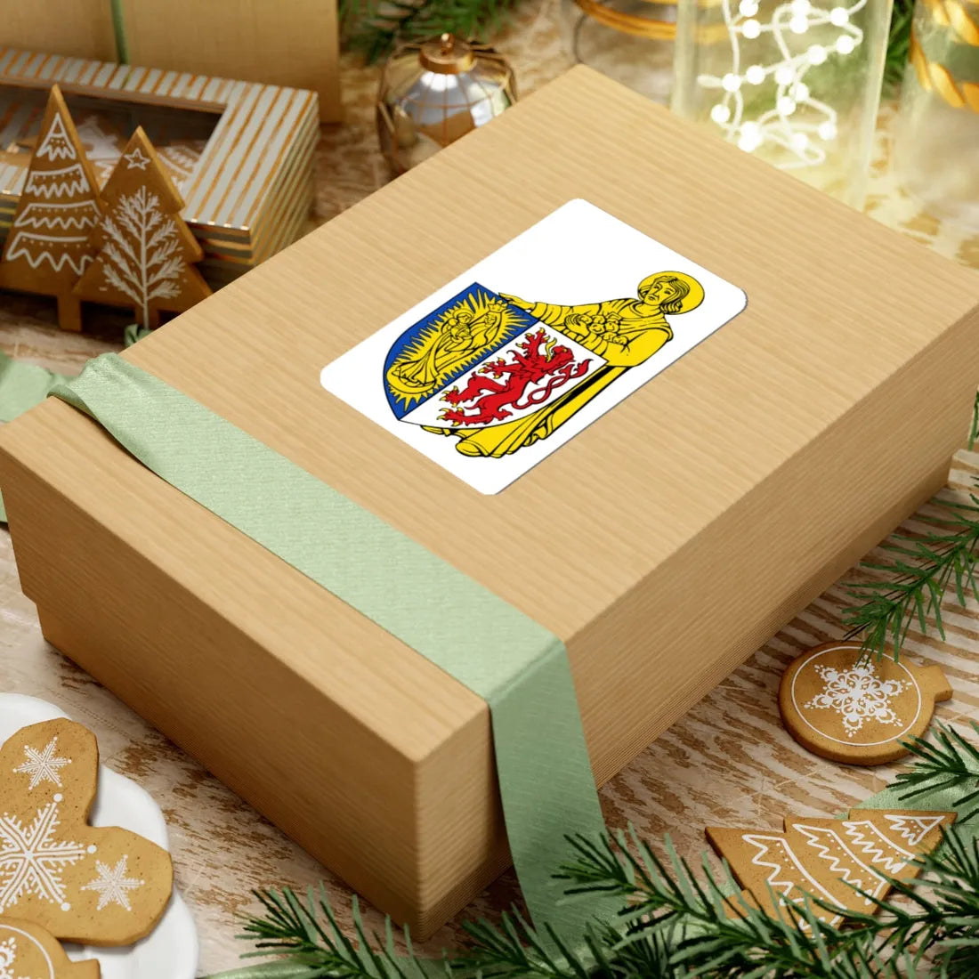 BE Lontzen COA (Belgium) (Coat of Arms) STICKER Vinyl Kiss-Cut Decal - The Sticker Space