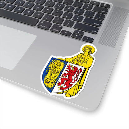 BE Lontzen COA transparent (Belgium) (Coat of Arms) STICKER Vinyl Kiss-Cut Decal - The Sticker Space