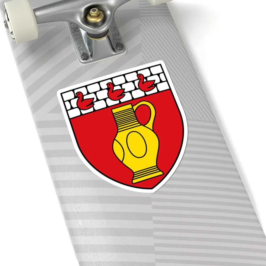 BE Raeren COA (Belgium) (Coat of Arms) STICKER Vinyl Kiss-Cut Decal - The Sticker Space