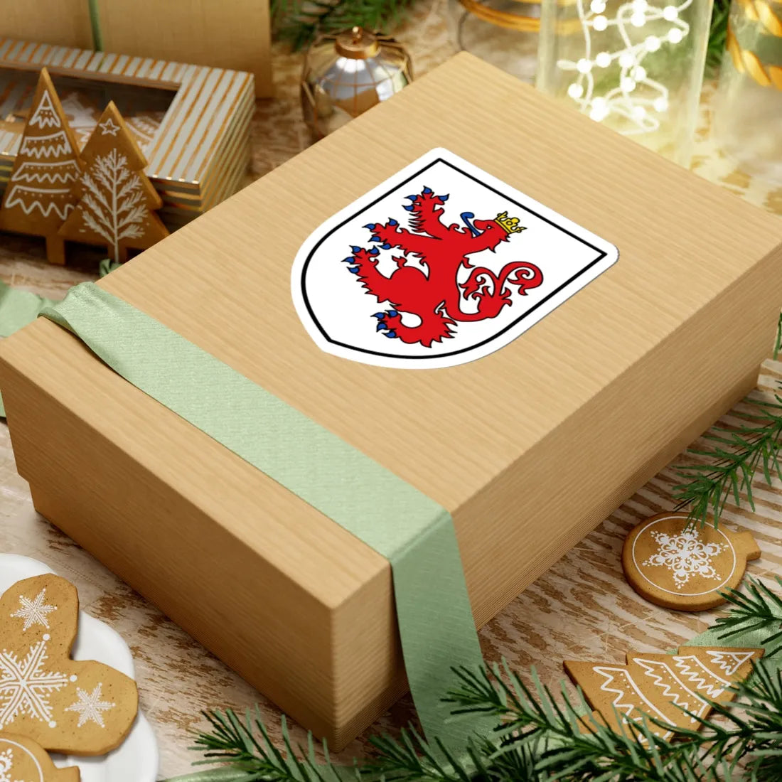 BE Sankt Vith COA (Belgium) (Coat of Arms) STICKER Vinyl Kiss-Cut Decal - The Sticker Space