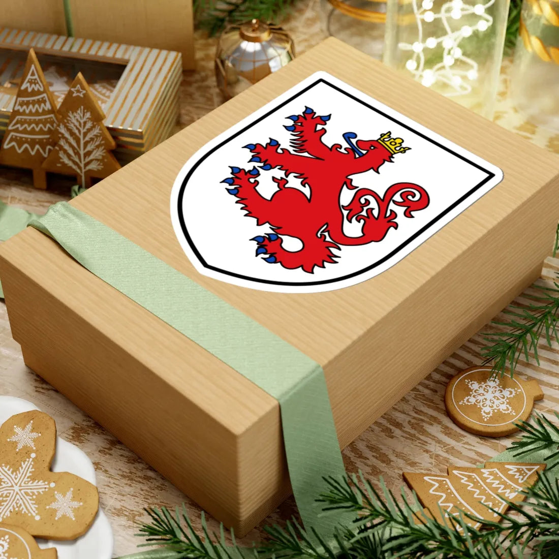 BE Sankt Vith COA (Belgium) (Coat of Arms) STICKER Vinyl Kiss-Cut Decal - The Sticker Space