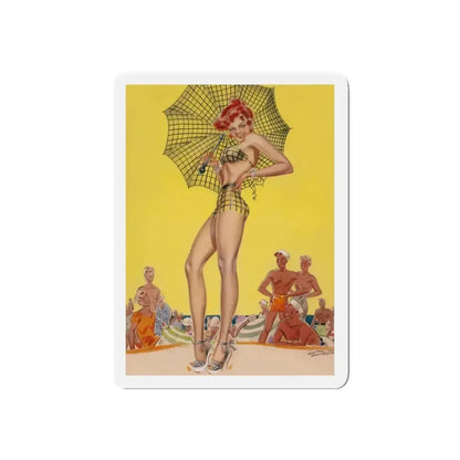 Beach Babe (Magazine Illustration) Refrigerator Magnet - The Sticker Space