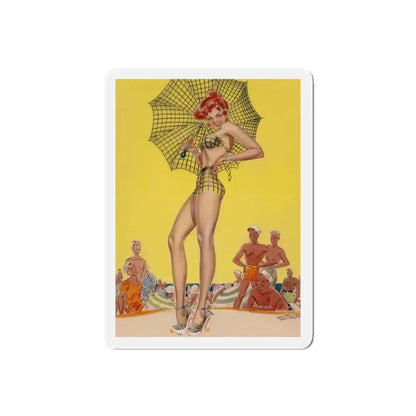Beach Babe (Magazine Illustration) Refrigerator Magnet - The Sticker Space