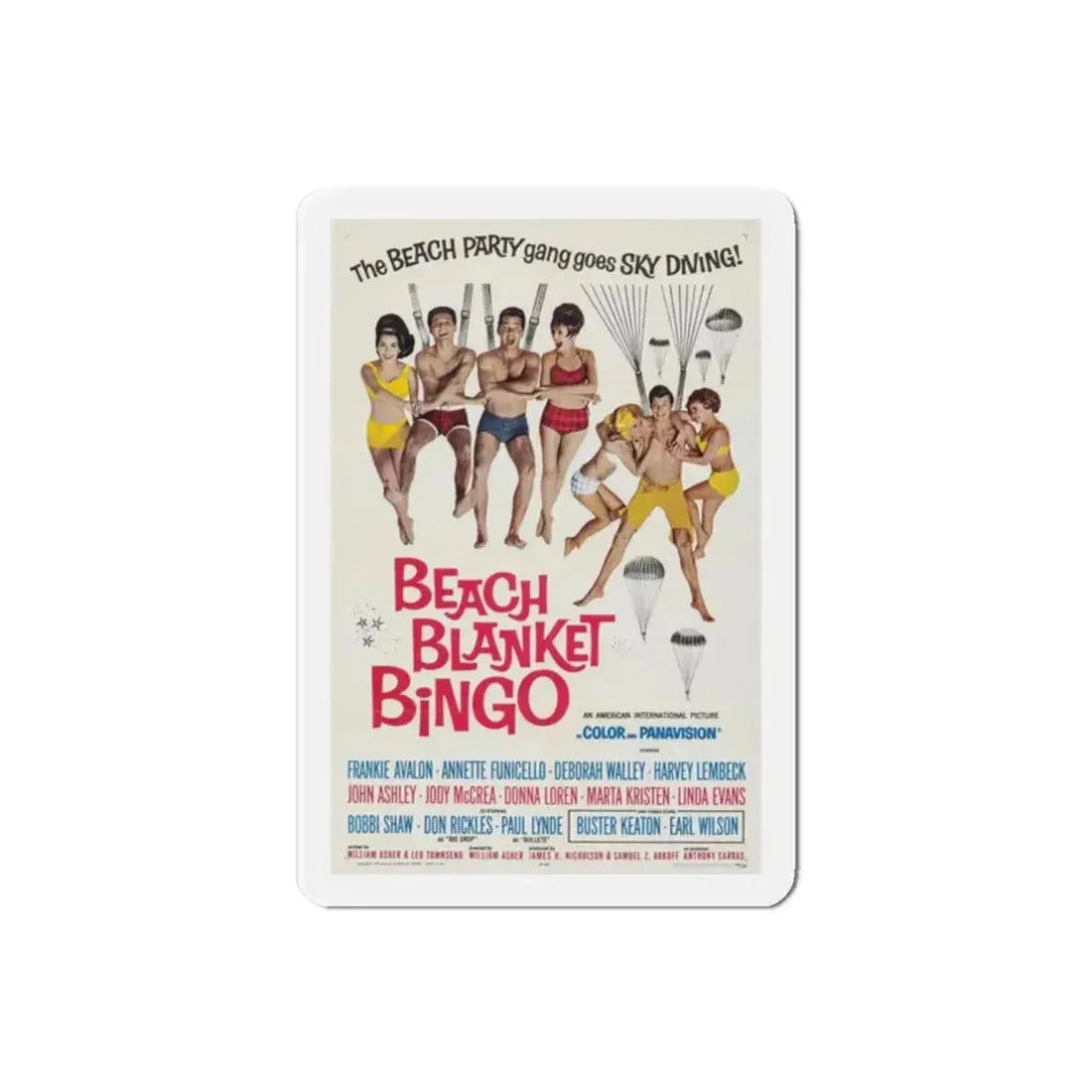 Beach Blanket Bingo 1965 Movie Poster Refrigerator Magnet 2 Inch - The Sticker Space