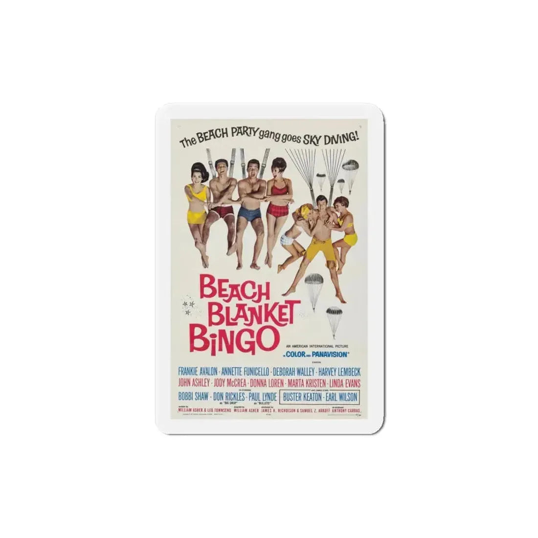 Beach Blanket Bingo 1965 Movie Poster Refrigerator Magnet 4 Inch - The Sticker Space