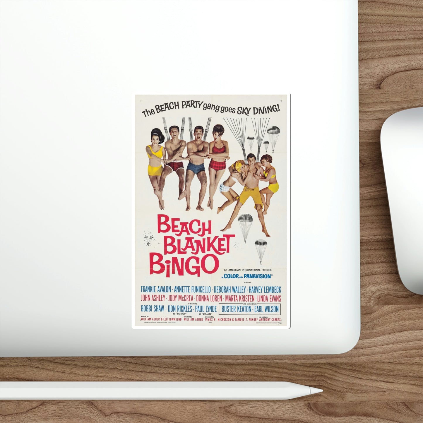 Beach Blanket Bingo 1965 Movie Poster STICKER Vinyl Die-Cut Decal-The Sticker Space