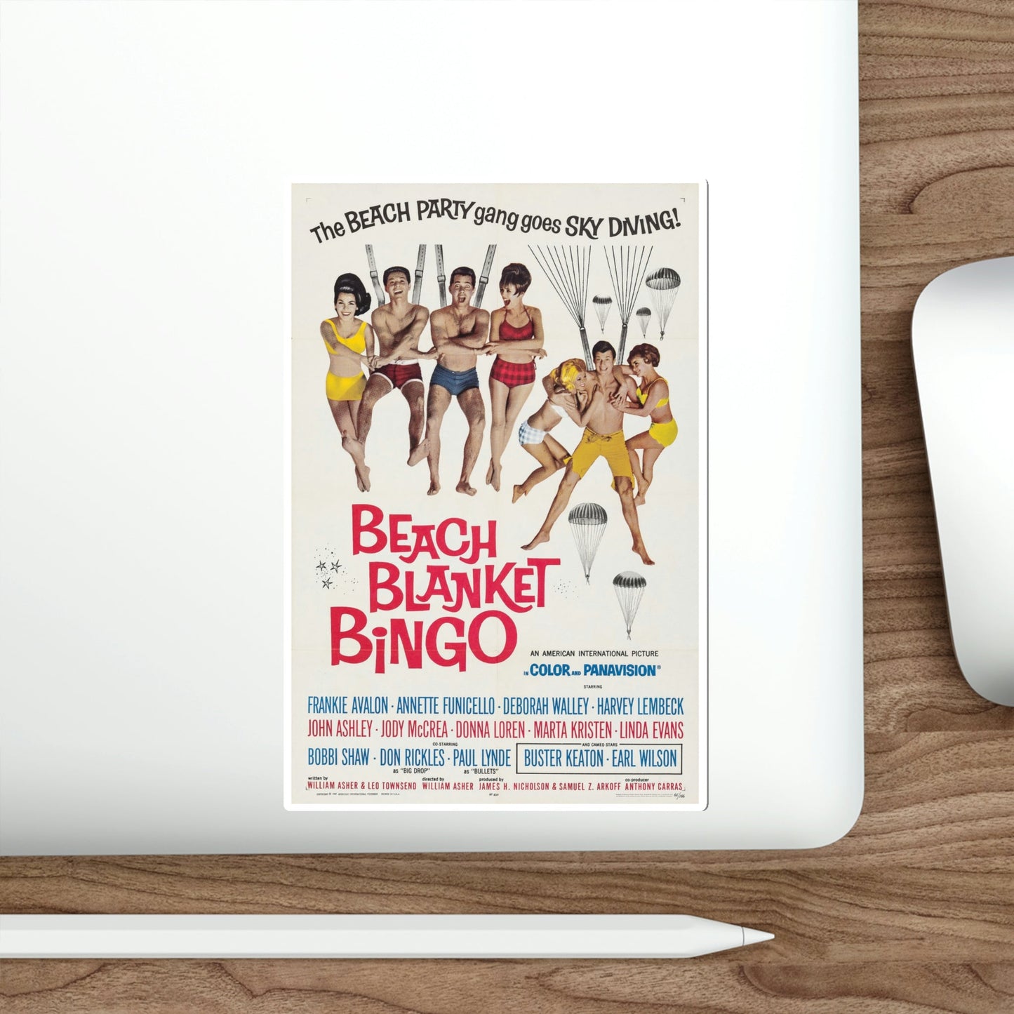 Beach Blanket Bingo 1965 Movie Poster STICKER Vinyl Die-Cut Decal-The Sticker Space