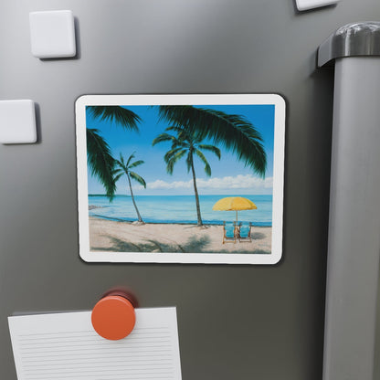 Beach Scene_1 (Magazine Illustration) Refrigerator Magnet-The Sticker Space