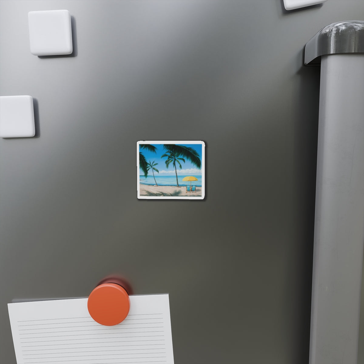 Beach Scene_1 (Magazine Illustration) Refrigerator Magnet-The Sticker Space