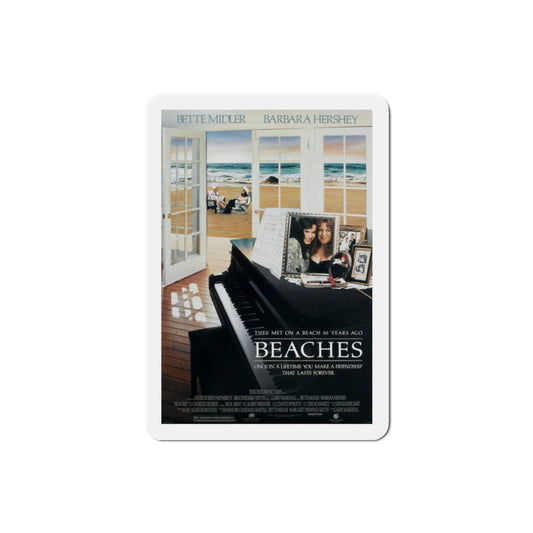 Beaches 1988 Movie Poster Die-Cut Magnet-2" x 2"-The Sticker Space