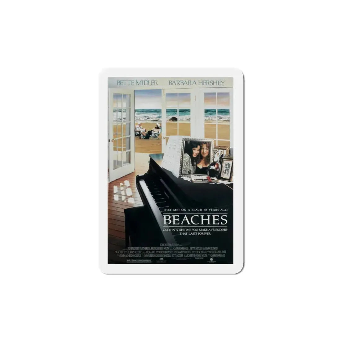 Beaches 1988 Movie Poster Refrigerator Magnet 4 Inch - The Sticker Space