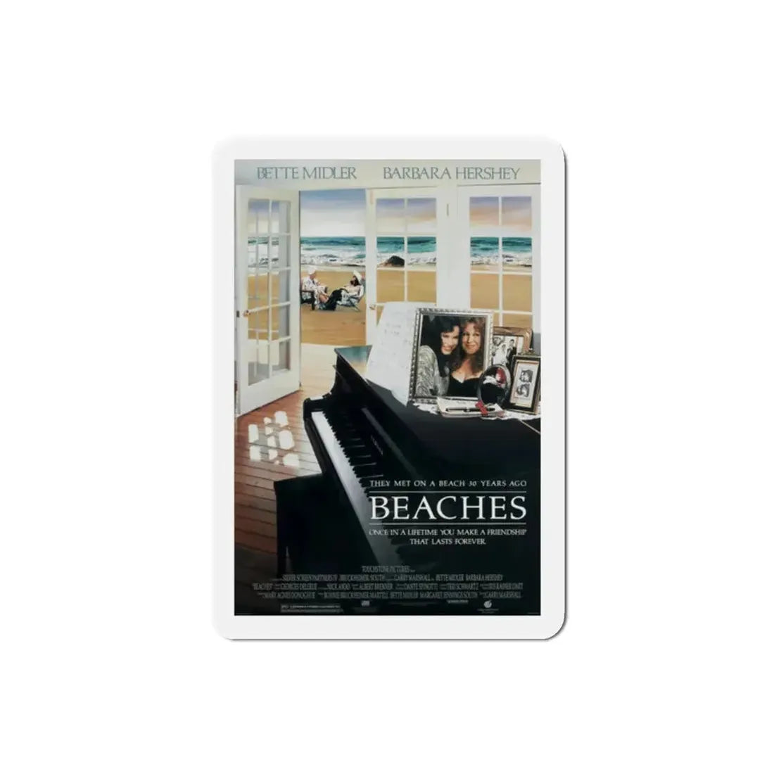 Beaches 1988 Movie Poster Refrigerator Magnet - The Sticker Space