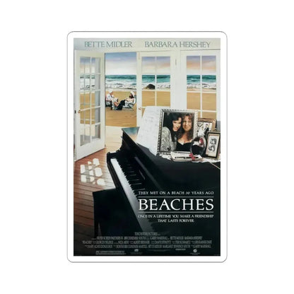 Beaches 1988 Movie Poster - STICKER Vinyl Kiss-Cut Decal 6 Inch White - The Sticker Space
