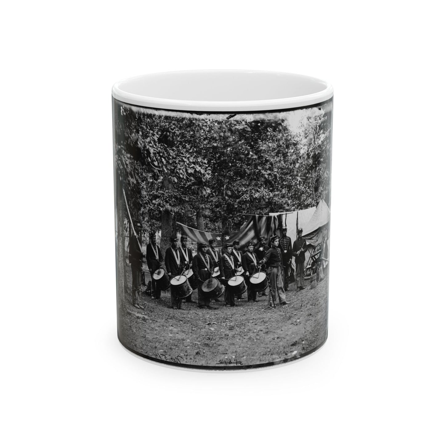 Bealeton, Va. Drum Corps, 93d New York Infantry (U.S. Civil War) White Coffee Mug