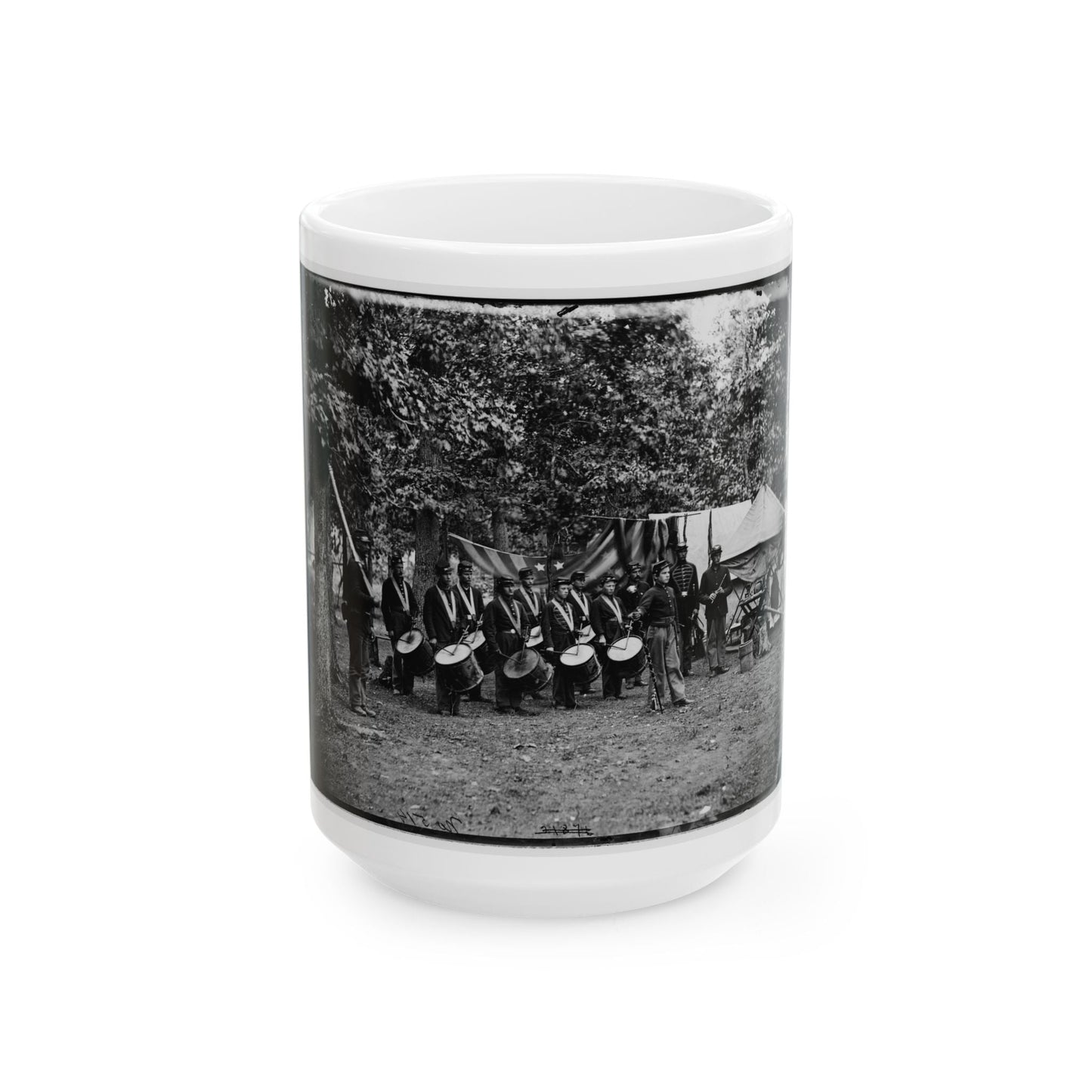 Bealeton, Va. Drum Corps, 93d New York Infantry (U.S. Civil War) White Coffee Mug