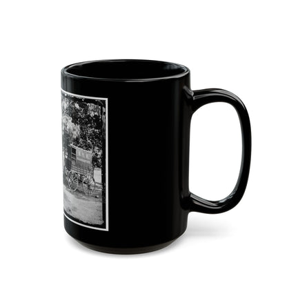 Bealeton, Va. Group At Tent And Wagon Of The New York Herald (U.S. Civil War) Black Coffee Mug