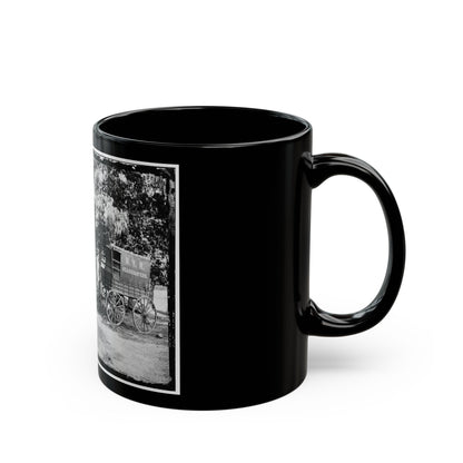 Bealeton, Va. Group At Tent And Wagon Of The New York Herald (U.S. Civil War) Black Coffee Mug