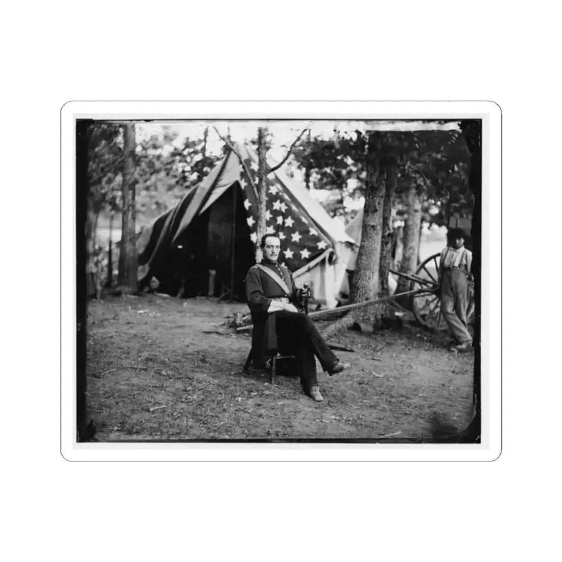 Bealeton, Virginia. Capt. Cunningham of Gen. T.F. Meagher's Staff (U.S. Civil War) STICKER Vinyl Kiss-Cut Decal 2 Inch White - The Sticker Space