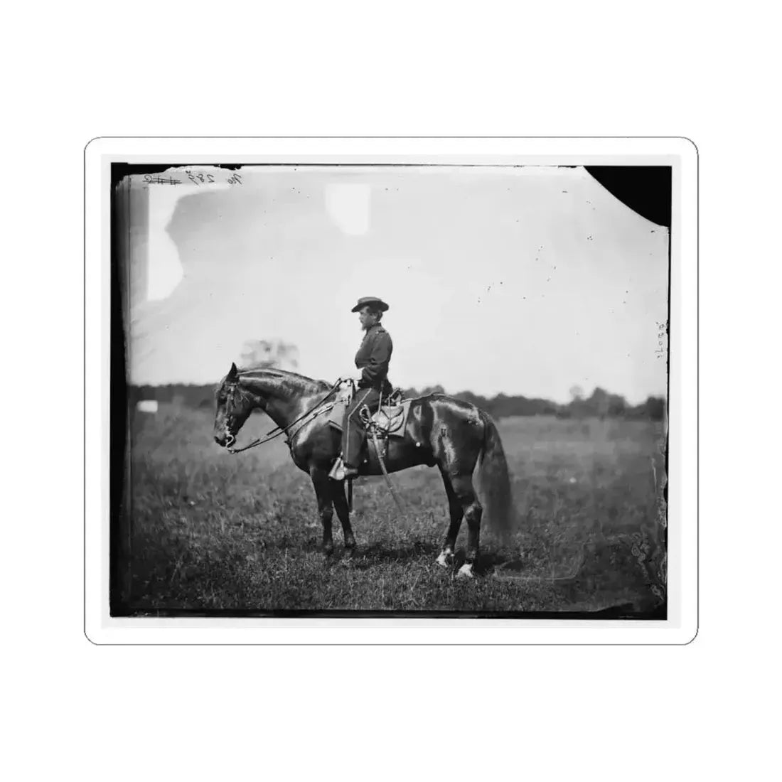 Bealeton, Virginia. Captain Henry Page, Assistant Quartermaster, at Army of the Potomac Headquarters (U.S. Civil War) STICKER Vinyl Kiss-Cut Decal 6 Inch White - The Sticker Space