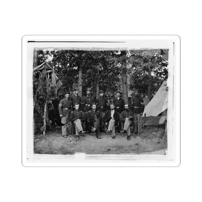 Bealeton, Virginia. Company I, 93D New York Infantry Officers and Non-Commissioned Officers (U.S. Civil War) STICKER Vinyl Kiss-Cut Decal 3 Inch White - The Sticker Space
