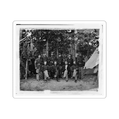 Bealeton, Virginia. Company I, 93D New York Infantry Officers and Non-Commissioned Officers (U.S. Civil War) STICKER Vinyl Kiss-Cut Decal 4 Inch White - The Sticker Space