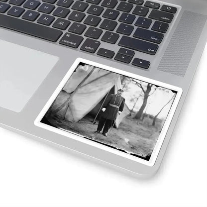 Bealeton, Virginia. Gen. William H. French Standing in Front of Tent (U.S. Civil War) STICKER Vinyl Kiss-Cut Decal - The Sticker Space