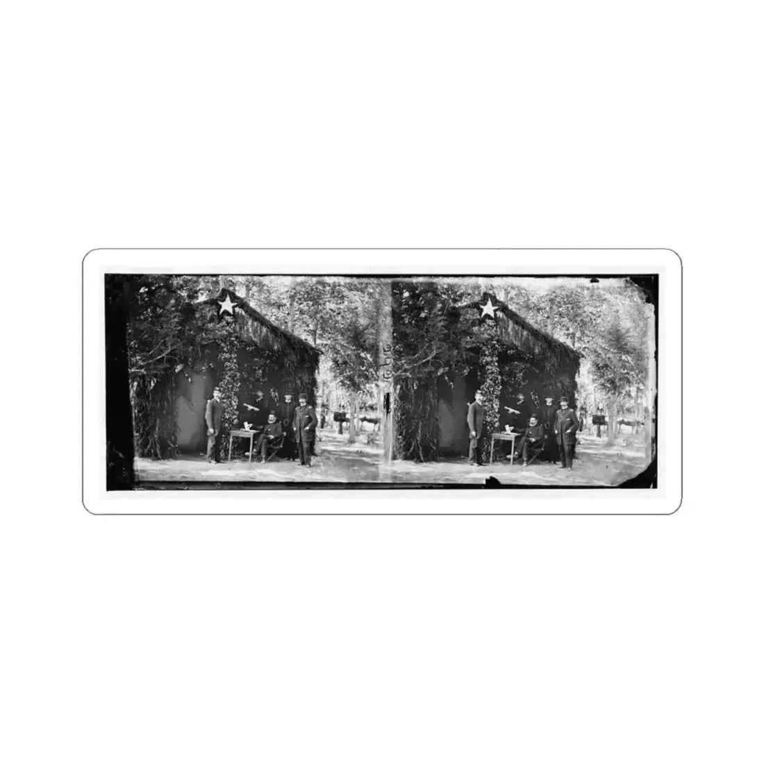 Bealeton, Virginia. General Marsena R. Patrick and Staff(2) (U.S. Civil War) STICKER Vinyl Kiss-Cut Decal 4 Inch White - The Sticker Space