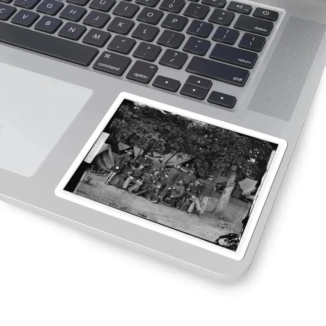 Bealeton, Virginia. Officers and Non-Commissioned Officers of Company D, 93D New York Infantry (U.S. Civil War) STICKER Vinyl Kiss-Cut Decal - The Sticker Space