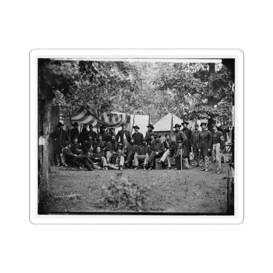Bealeton, Virginia. Officers of 93D New York Infantry (U.S. Civil War) STICKER Vinyl Kiss-Cut Decal 2 Inch White - The Sticker Space